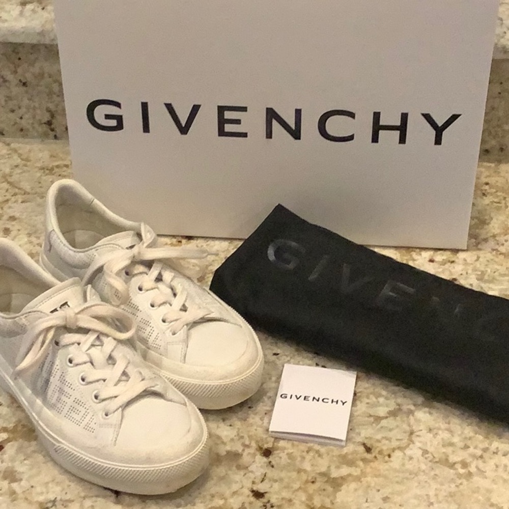 Givenchy City Sneakers Perforated White Size 37 (US7)!